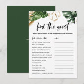 Tropische bladeren vinden de Kaart van het spel va (Voorkant / Achterkant)