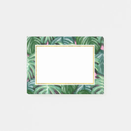 Tropische bladeren Vloeiend groen en duw Post-it® Notes