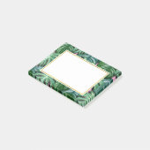 Tropische bladeren Vloeiend groen en duw Post-it® Notes (Schuin)