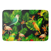 Tropische bladeren vogelregenwoud badmat (Voorkant)