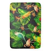 Tropische bladeren vogelregenwoud badmat (Voorkant Verticaal)