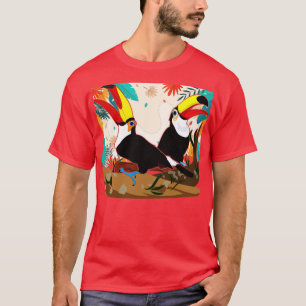 Tropische bladeren Vogelwachter Ornitholoog Exotic T-shirt