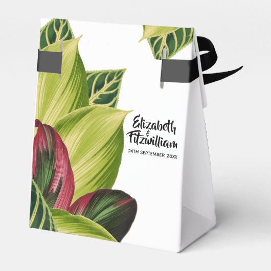 Tropische bladeren voor doos bedankdoosjes (Achterkant)