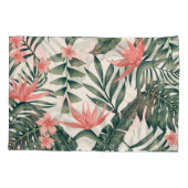 Tropische bladeren, vrolijk strandbehang. kussensloop (Achterkant)