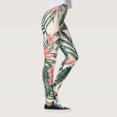 Tropische bladeren, vrolijk strandbehang. leggings (Rechts)