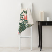 Tropische bladeren, vrolijk strandbehang. sherpa deken (In situ)