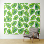 Tropische bladeren wandkleed (In Situ (horizontaal))
