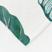 Tropische bladeren waterverf naadloos met m fleece deken (Hoek)