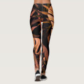 Tropische bladeren waterverf, naadloze badmode des leggings (Achterkant)