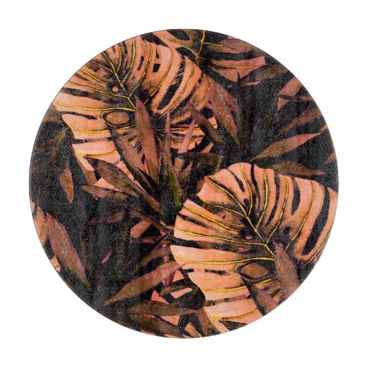 Tropische bladeren waterverf, naadloze badmode des snijplank (Voorkant)