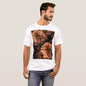 Tropische bladeren waterverf, naadloze badmode des t-shirt (Voorkant volledig)