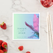 Tropische bladeren Weddenschap Servet (Insitu)