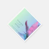 Tropische bladeren Weddenschap Servet (Hoek)