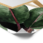 Tropische bladeren Weduwfoto Lijst zomer Poster (Hoek)