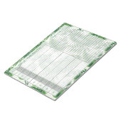 Tropische bladeren Wekelijks aangepast menuplan Notitieblok (Schuin)