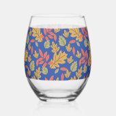 tropische bladeren wijnglas zonder voet (Achterkant)