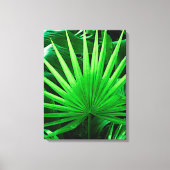 Tropische bladeren, windmolen, donkergroen canvas afdruk (Voorkant)