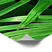 Tropische bladeren, windmolen, donkergroen poster (Hoek)