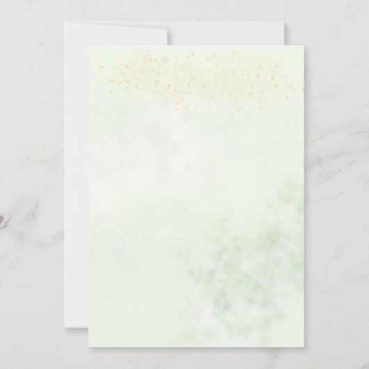 Tropische bladeren & witte callas waterverf bruilo kaart (Achterkant)