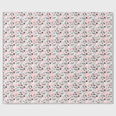 Tropische bladeren Zebra's Stropdas-kleurstofpatro Cadeaupapier (Vlak)