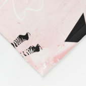 Tropische bladeren Zebra's Stropdas-kleurstofpatro Fleece Deken (Hoek)