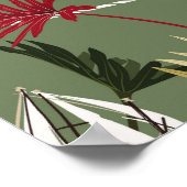  tropische bladeren, zee van zeezeiltouw poster (Hoek)