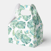 Tropische Bladeren Zeeschildpad Aquarel  Bedankdoosjes (Achterkant)