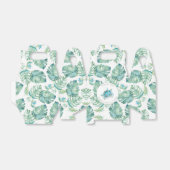 Tropische Bladeren Zeeschildpad Aquarel  Bedankdoosjes (Uitgevouwen)