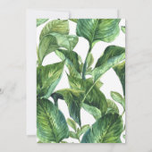 Tropische bladeren zeventig verjaardagsfeestuitnod kaart (Achterkant)