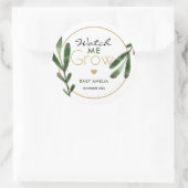 Tropische bladeren zien me Baby shower kweken Ronde Sticker (Tas)