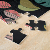 Tropische bladeren: Zomer  bloemen Legpuzzel (Zijkant)