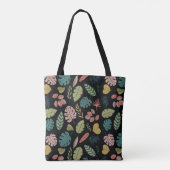 Tropische bladeren: Zomer  bloemen Tote Bag (Achterkant)