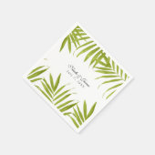 Tropische bladeren zomer elegante bruiloft recepti servet (Hoek)