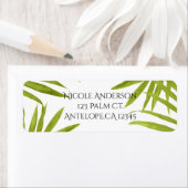 Tropische bladeren zomer elegante trouw uitnodigin etiket (Insitu)