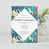 Tropische bladeren zomereiland aloha kleurig kaart (Staand voorkant)