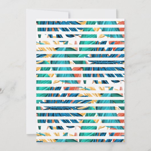 Tropische bladeren zomereiland aloha kleurig kaart (Achterkant)