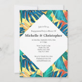 Tropische bladeren zomereiland aloha kleurige citr kaart (Voorkant)