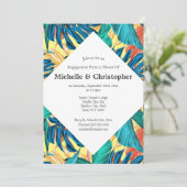 Tropische bladeren zomereiland aloha kleurige citr kaart (Staand voorkant)