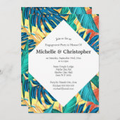 Tropische bladeren zomereiland aloha kleurige citr kaart (Voorkant / Achterkant)