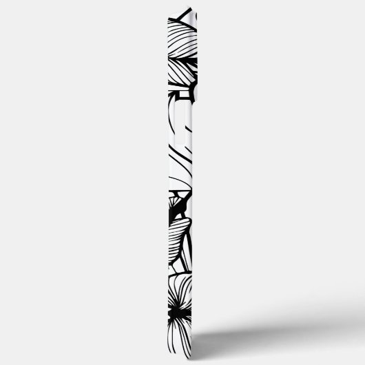 Tropische bladeren zwart en wit Case-Mate iPhone case (Achterkant / Rechts)