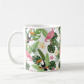 Tropische bladflamingo koffiemok (Links)
