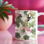 Tropische bladflamingo koffiemok