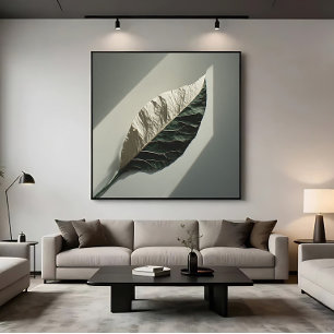 Tropische Bladfotografie Licht Schaduw Canvas Afdruk