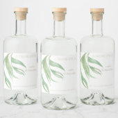 Tropische bladprint likeurfles etiket (Flessen)