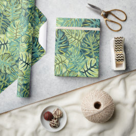 Tropische bladreukschroot cadeaupapier