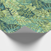 Tropische bladreukschroot cadeaupapier (Hoek)
