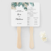 Tropische bladventilator handwaaier (Voorkant en achterkant)