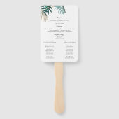 Tropische bladventilator handwaaier (Achterkant)