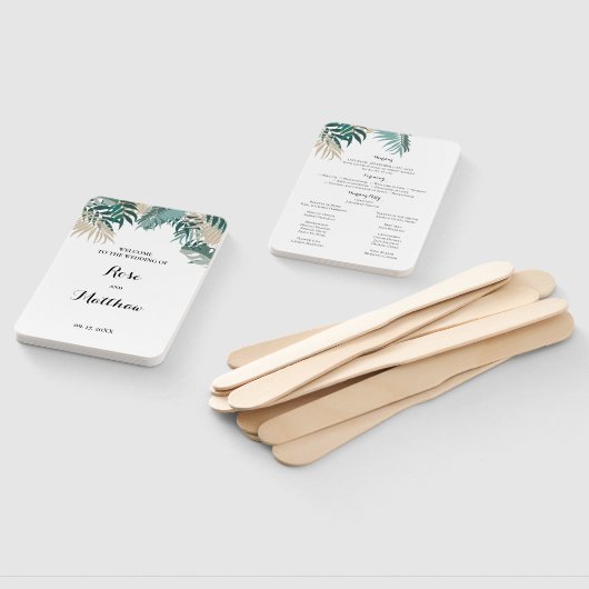 Tropische bladventilator handwaaier (Niet-gemonteerd)