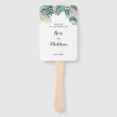 Tropische bladventilator handwaaier (Voorkant)